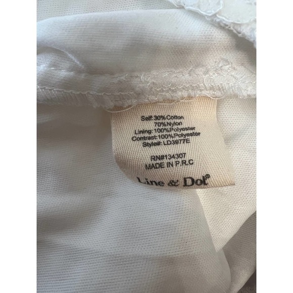 Line & Dot Urban Outfitters Surplice Cutout White Lace Mini Dress Medium NWT - Picture 6 of 8